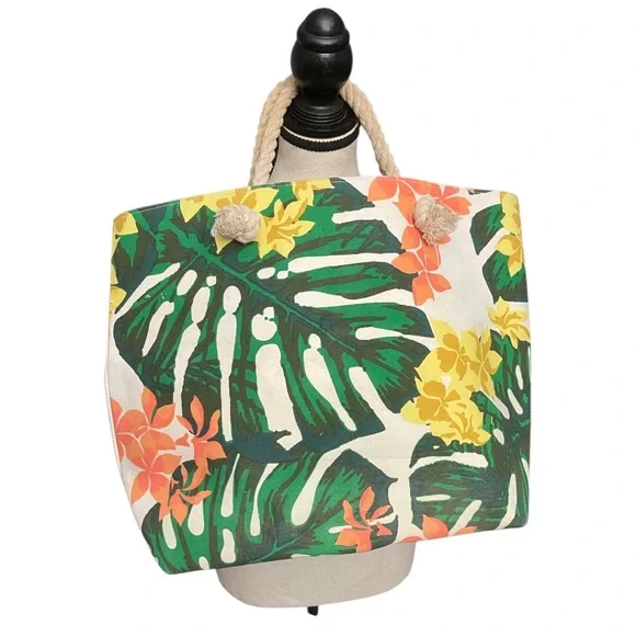 Tropical Canvas Beach Bag - Picture 10 of 16